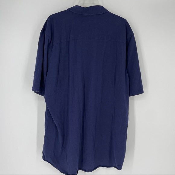 Butter cloth short sleeve button down  3X tall blue - Picture 5 of 6